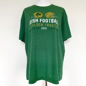 Notre Dame Fighting Irish T-Shirt Mens XL Shirt NCAA College Football Green Gold